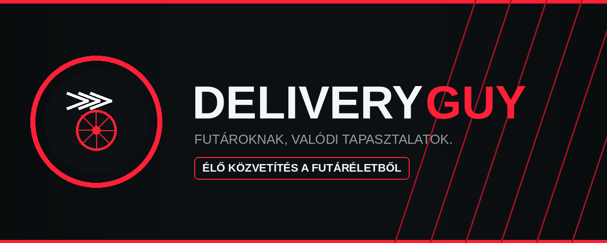DeliveryGuy Twitch stúdió banner - élő közvetítés futároknak