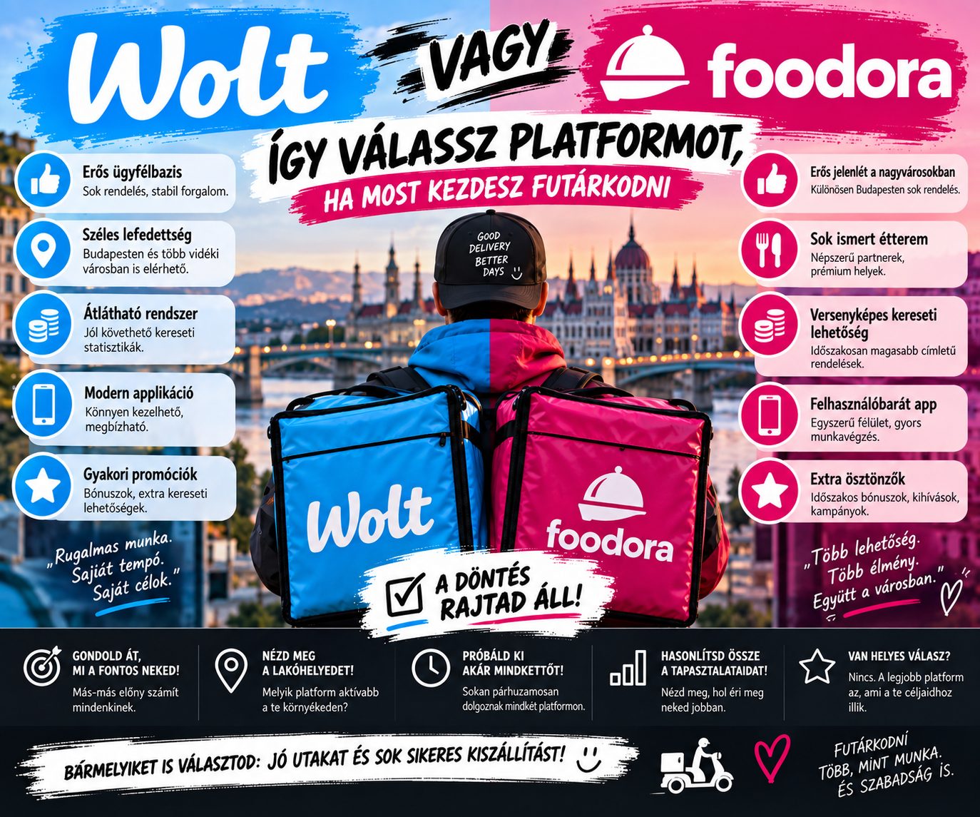 Woltos futár másodállásban úton